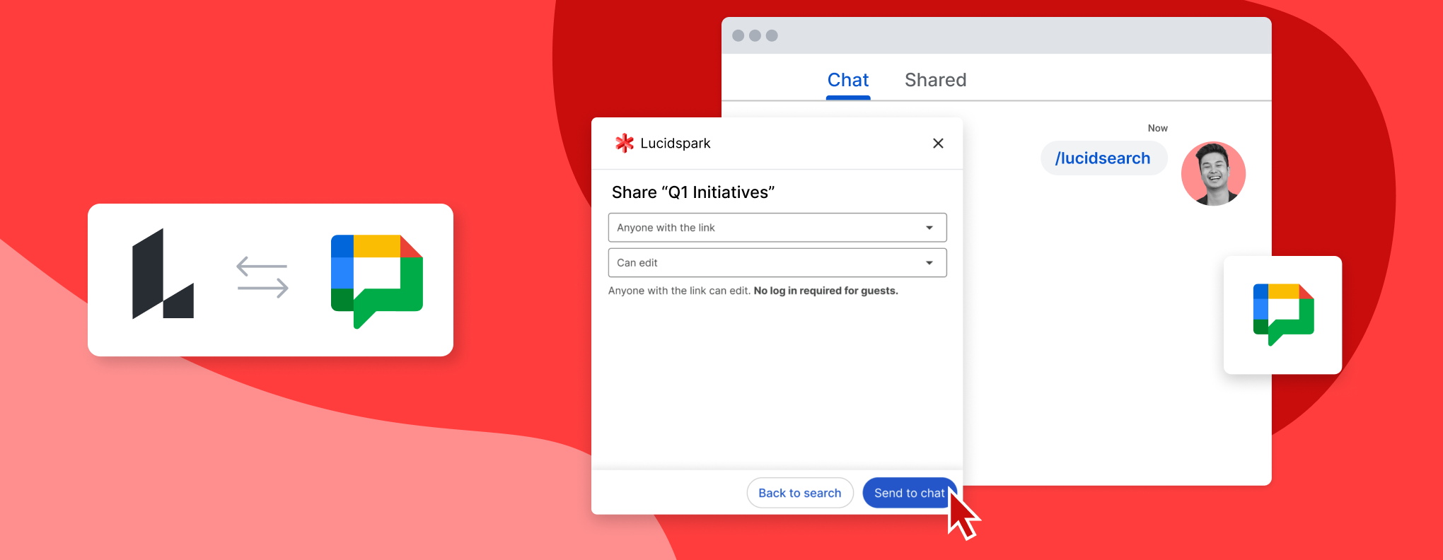 Google Chat - Lucid integration - Add visual context to team conversations without switching tools