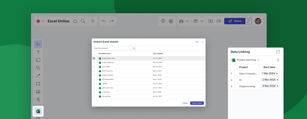 Lucid Microsoft 365 Excel Integration [Beta] - Lucid integration - Import your Excel spreadsheets to work and plan visually