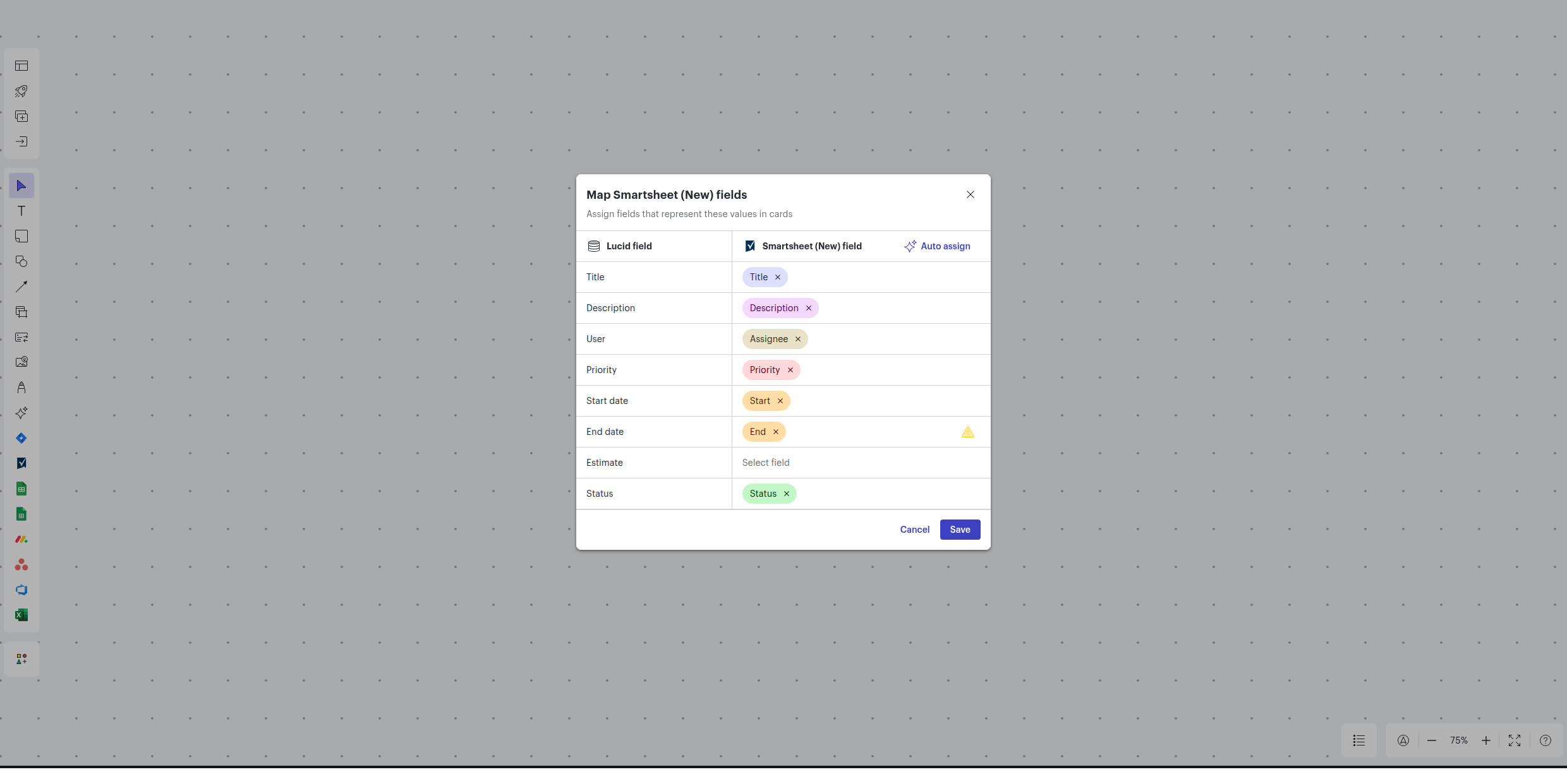 Lucid Cards for Smartsheet (New) - Lucid integration - Turn Lucid brainstorming into Smartsheet plans. Sync data, automate tasks, and move from idea to action fast.