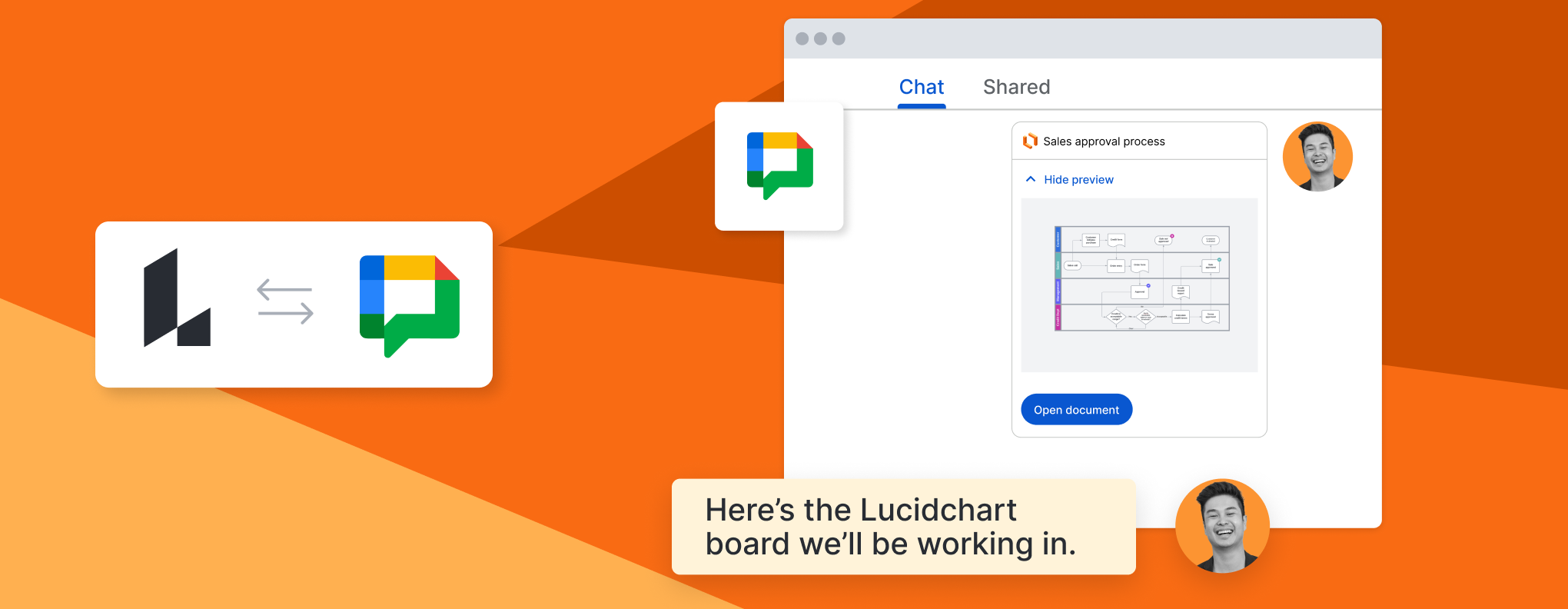 Google Chat - Lucid integration - Add visual context to team conversations without switching tools