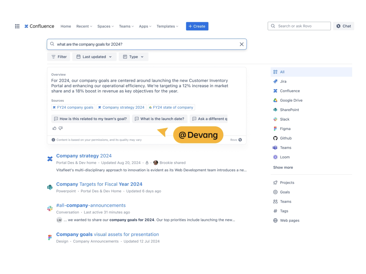 Atlassian Rovo - Lucid integration - Find, learn and act on organizational knowledge for even smarter teamwork